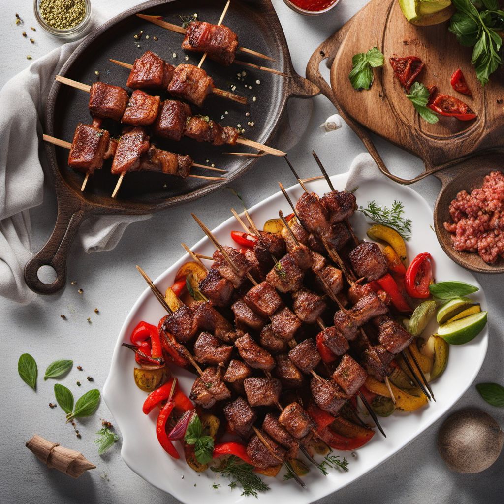 Grilled Romanian Meat Skewers