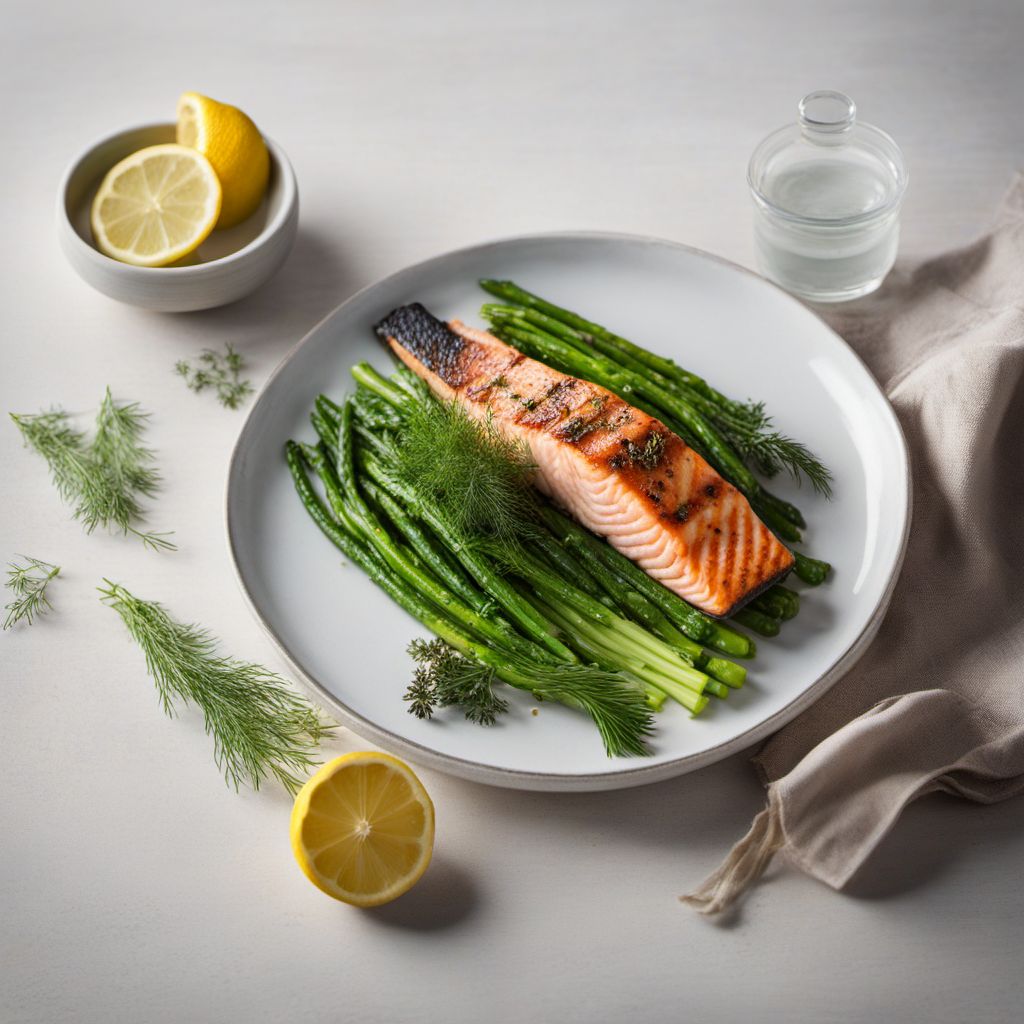 Grilled Salmon with Dill Sauce