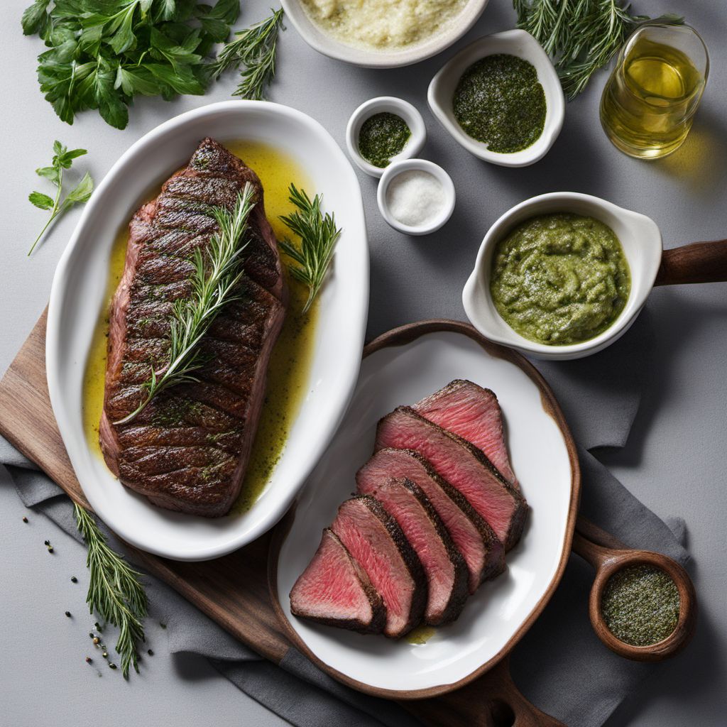 Grilled Tuscan Steak with Herb Butter