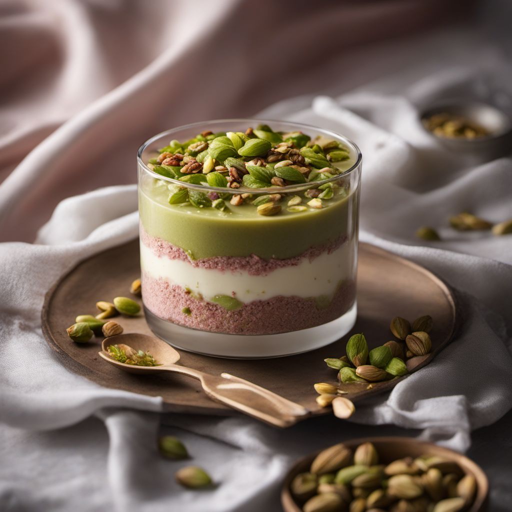 Güllaç Pudding with Rosewater and Pistachios