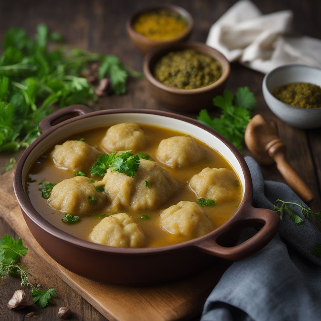 Guyanese Style Bread Dumplings in Broth