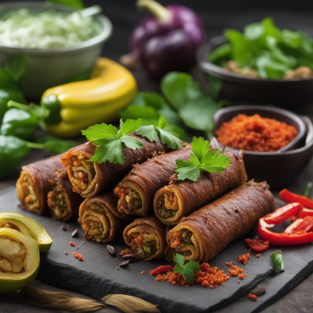 Haitian-style Stuffed Plantain Rolls