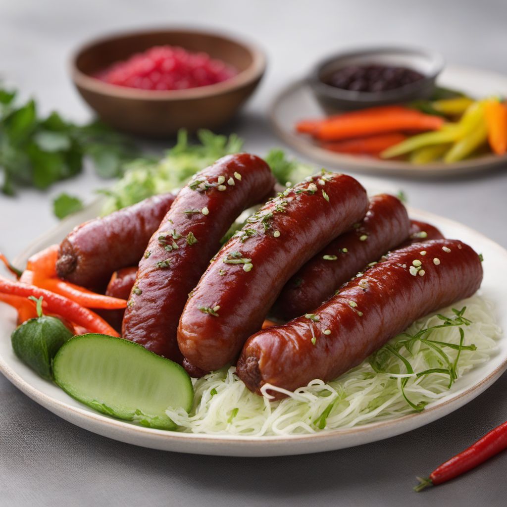 Hakka-style Isterband Sausage with Spicy Pickled Vegetables