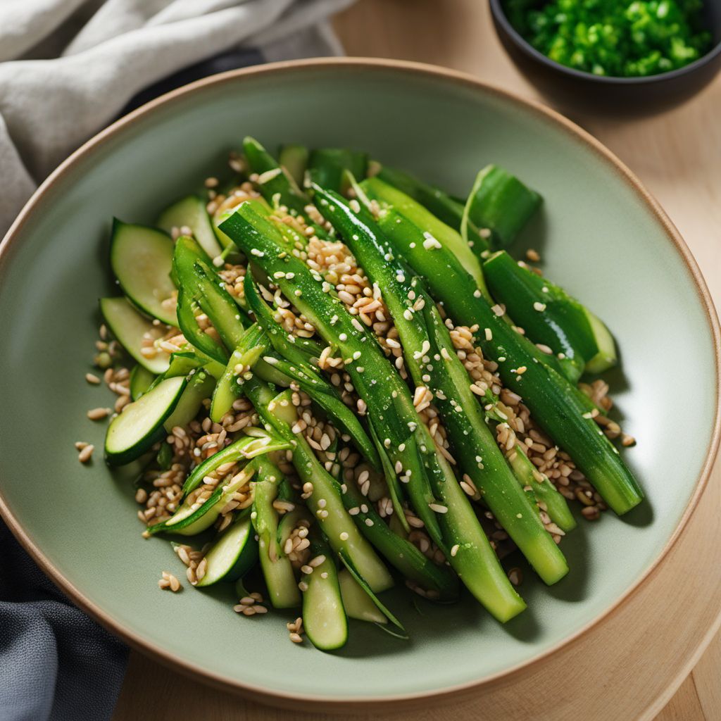 Hobak Namul - Korean Style Seasoned Zucchini