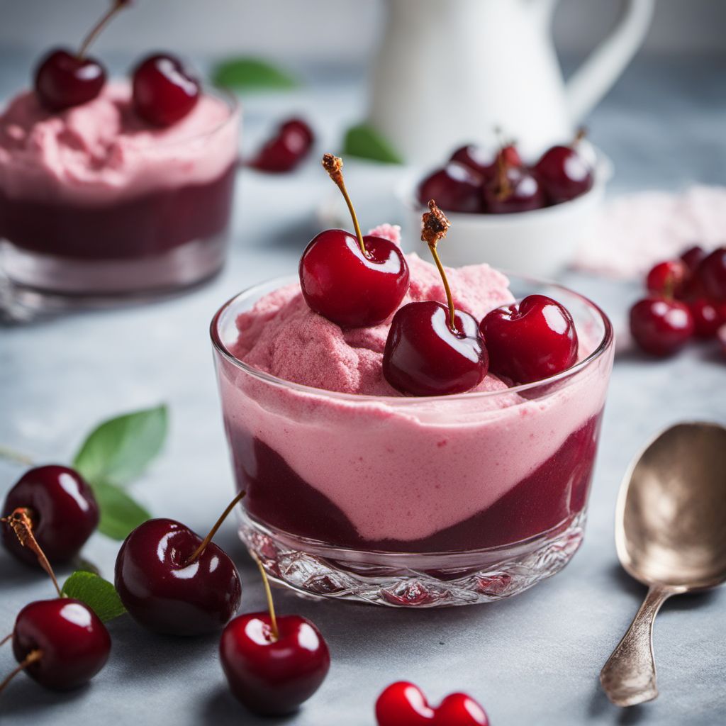 Homemade Amarena Cherry Gelato