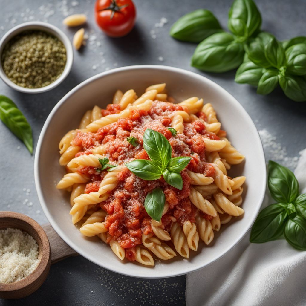 Homemade Cavatelli 'ncatenati with Tomato and Basil Sauce