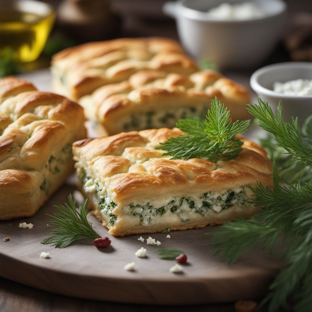 Homemade Greek Cheese and Herb Pastries