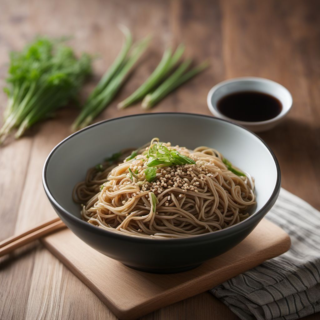 Homemade Ita Soba with Sesame Sauce