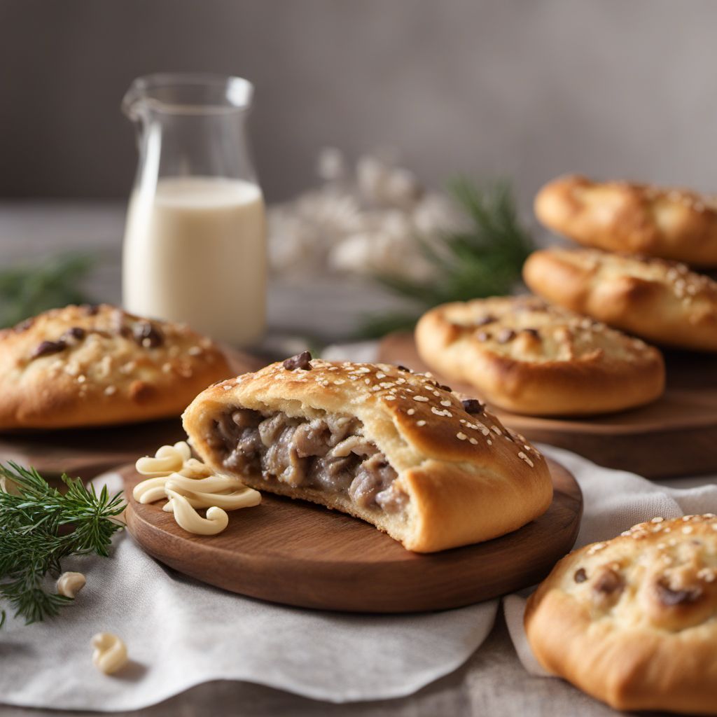 Homemade Mushroom and Cheese Pirozhki