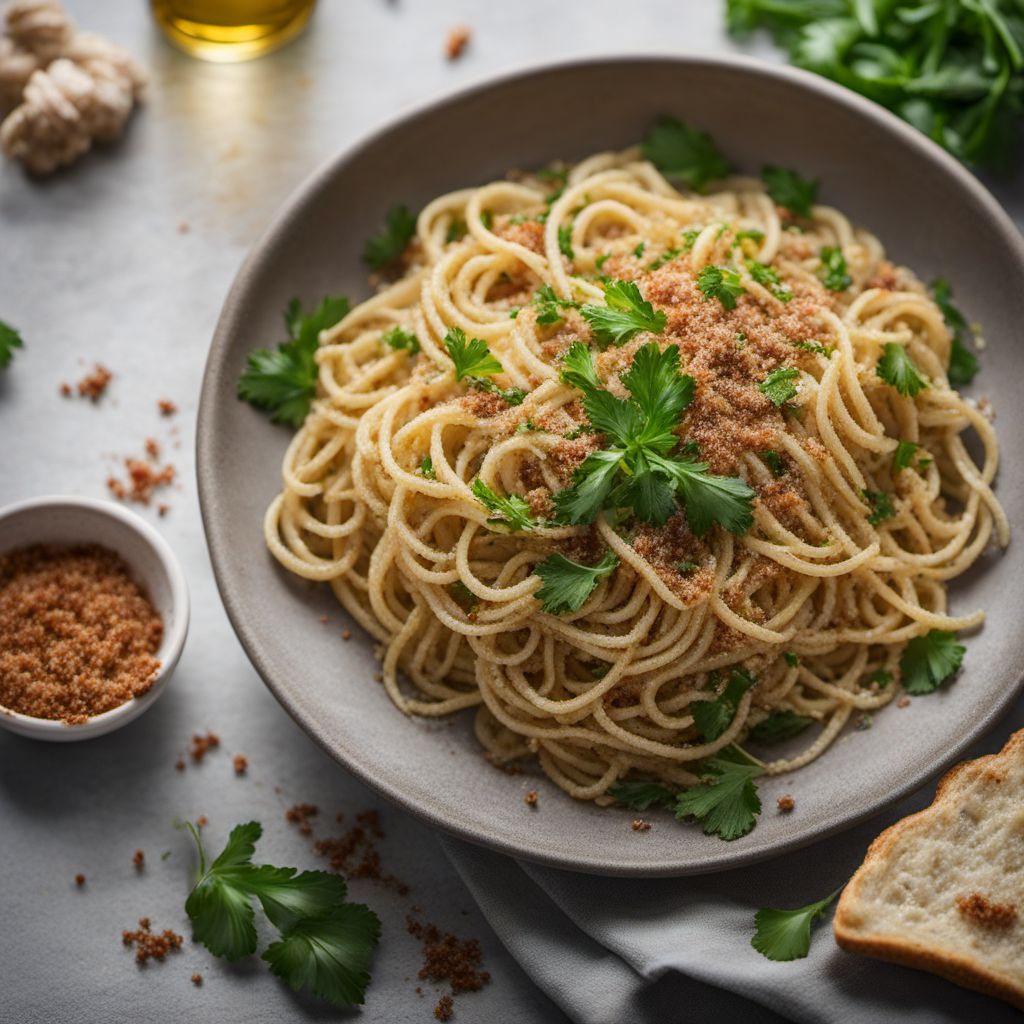 Homemade Pici Pasta with Breadcrumbs