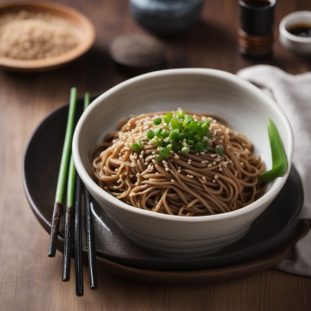 Homemade Soba Noodles with Sesame Sauce