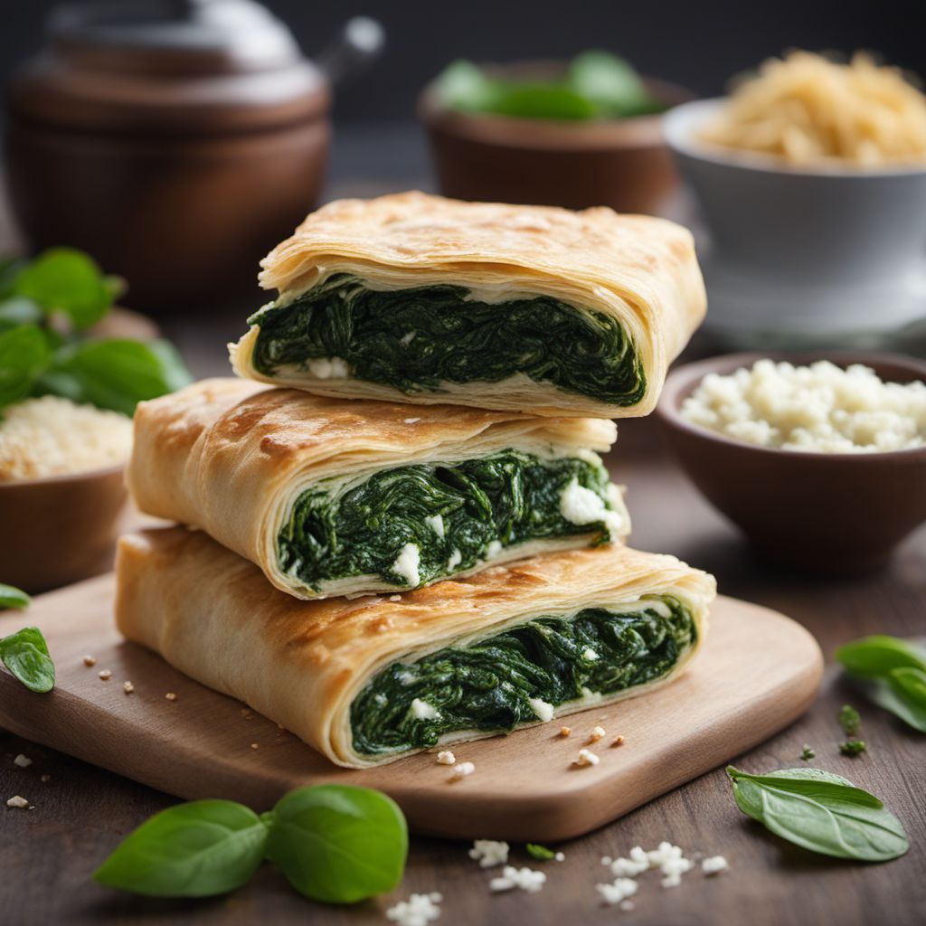 Homemade Spinach and Feta Su Böreği