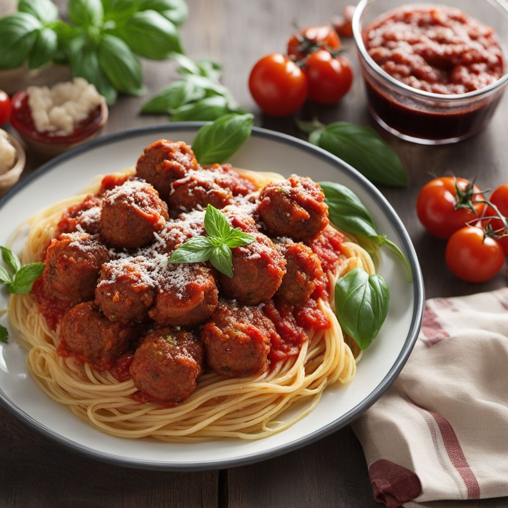 Homestyle Italian-American Spaghetti and Meatballs