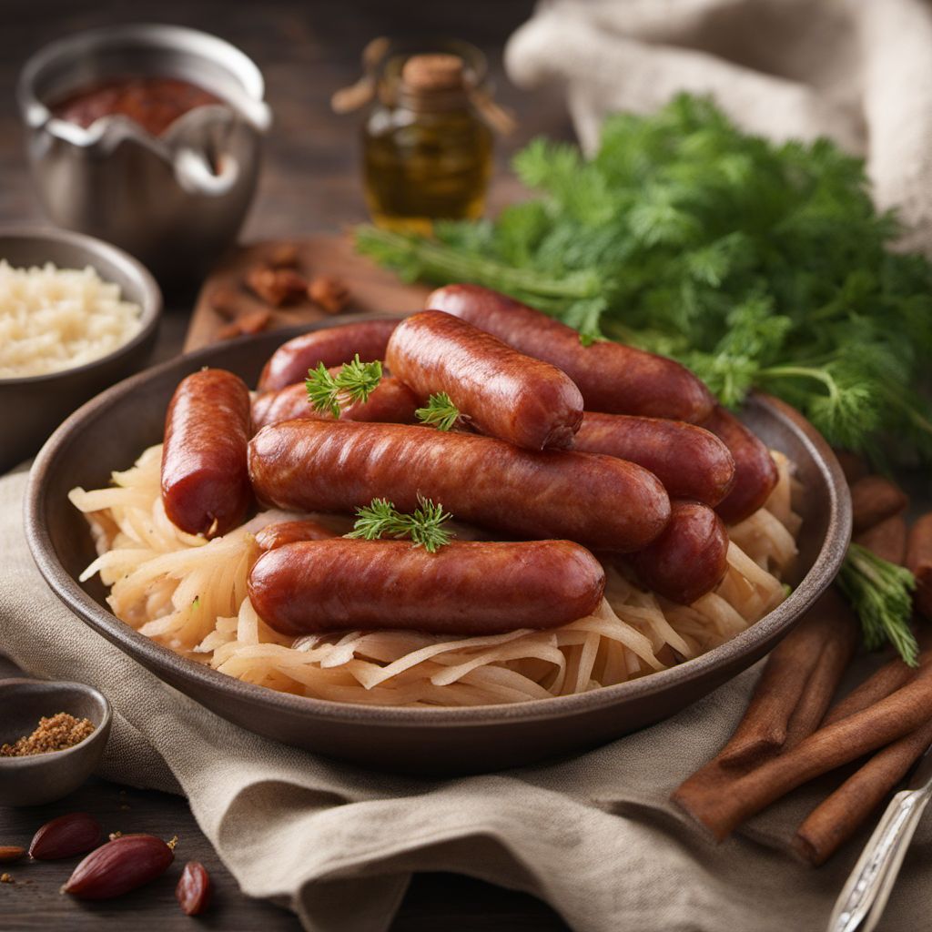 Homestyle Kielbasa with Caramelized Onions and Sauerkraut