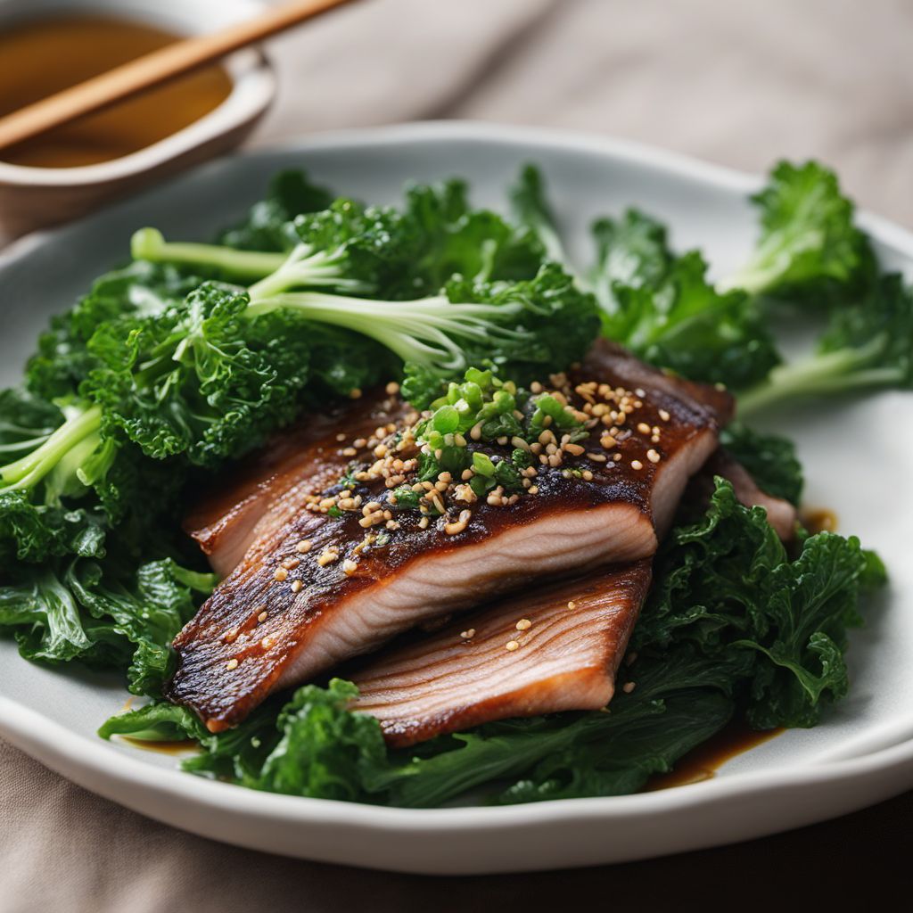 Hong Kong-style Smoked Eel with Chinese Kale