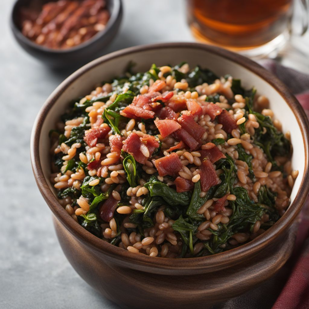 Hoppin' John with Smoky Bacon and Collard Greens