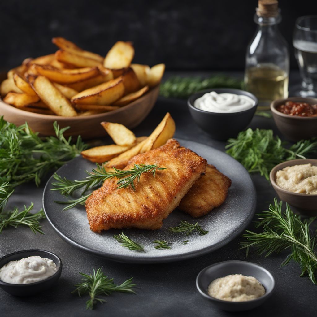 Icelandic Crispy Fish with Herb-infused Potato Wedges