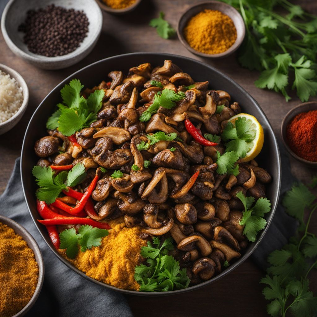 Indian Spiced Mushroom Stir-Fry