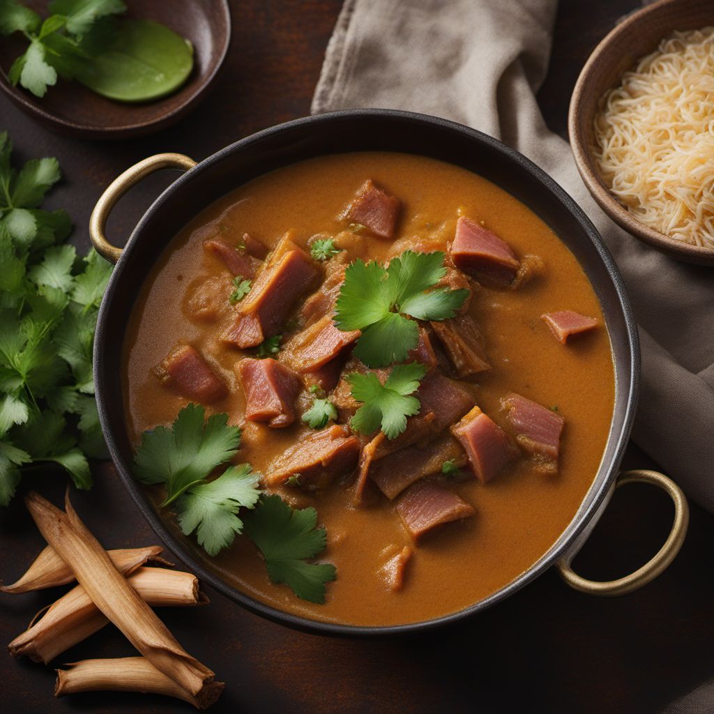 Indian-style Duck Curry with Bamboo Shoots and Spices