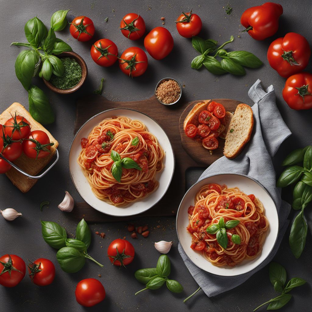 Italian-inspired Spaghetti Bruschetta