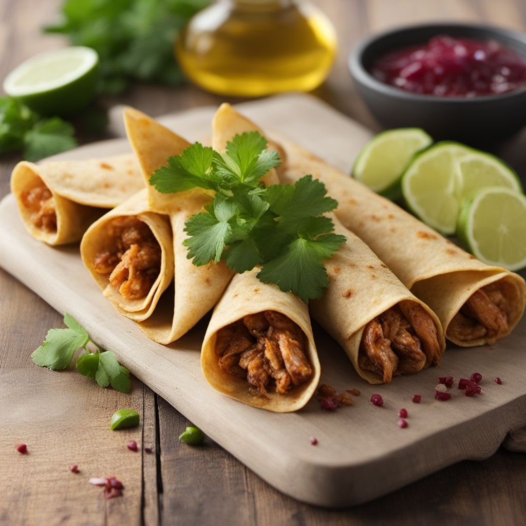 Jordanian-style Chicken Taquitos