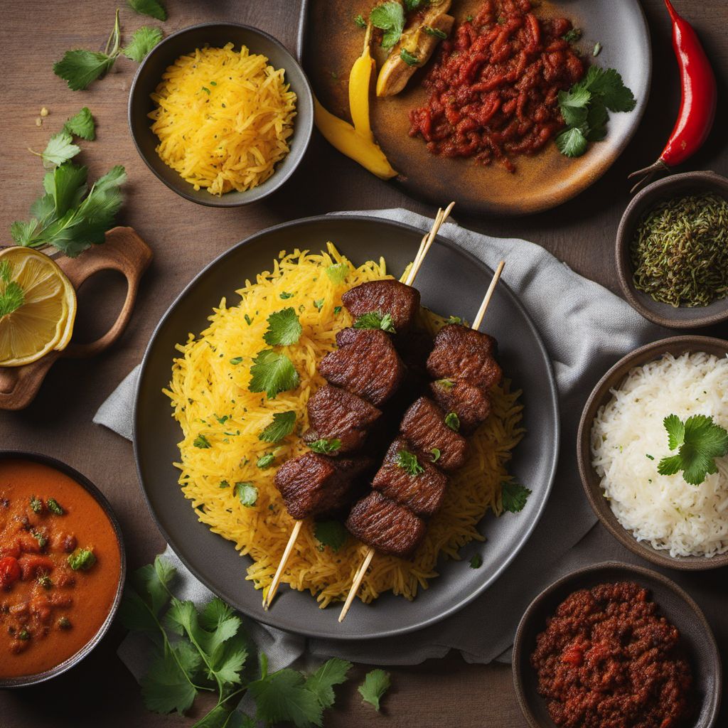 Kabab Barg with Saffron Rice