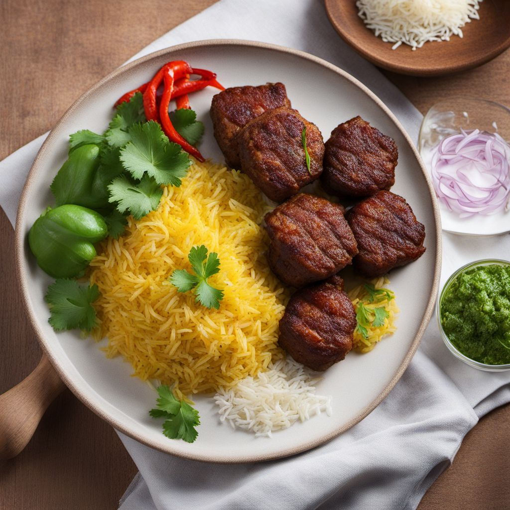 Kabab Digi with Saffron Rice