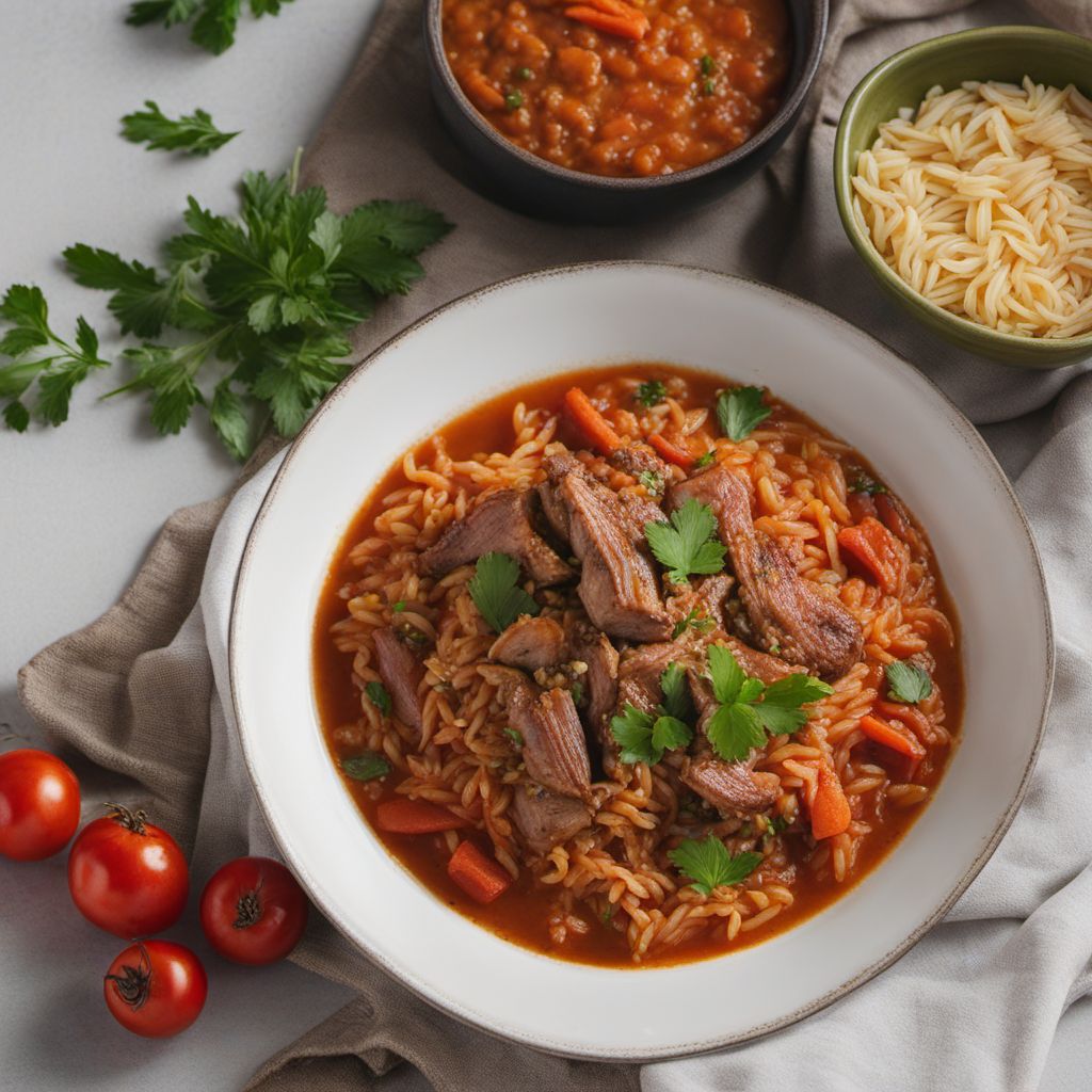 Kapamas with Slow-Cooked Lamb and Orzo