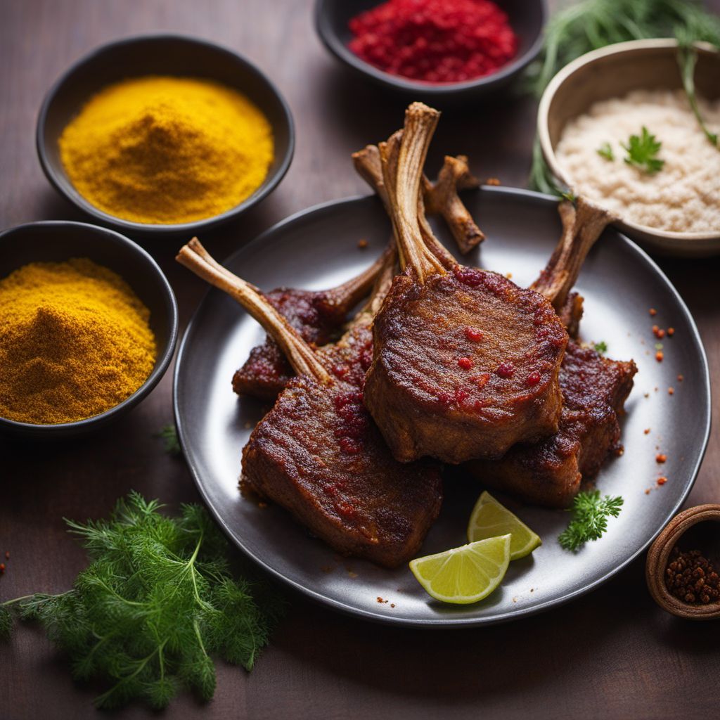 Kashmiri Lamb Chops with Spices and Saffron