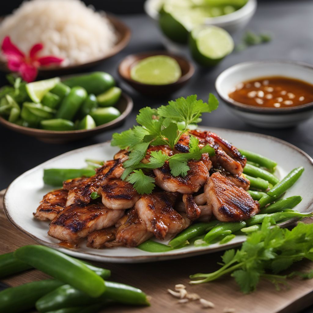 Khao Khluk Kapi with Grilled Pork and Shrimp Paste