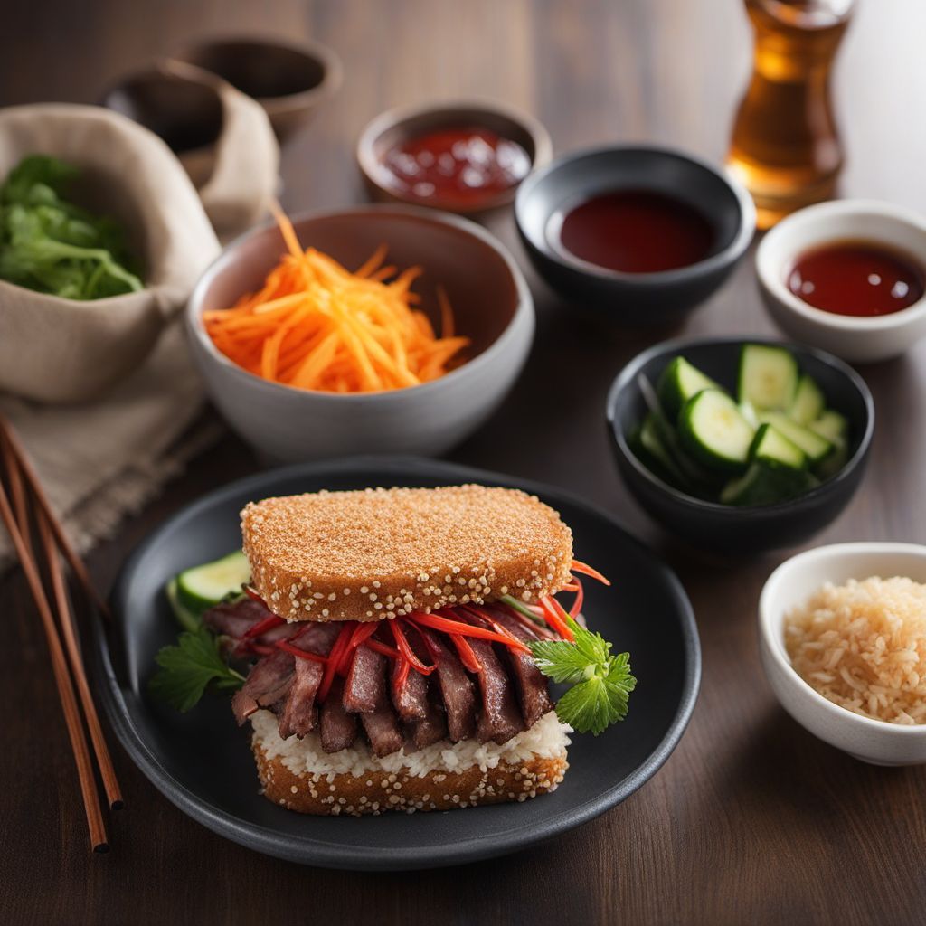 Korean Chinese-style Wagyu Katsu Sando