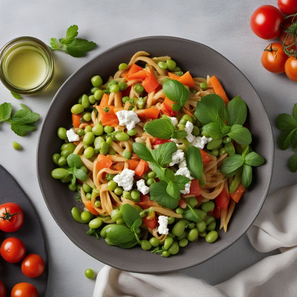 Kusksu with Fresh Vegetables and Goat Cheese