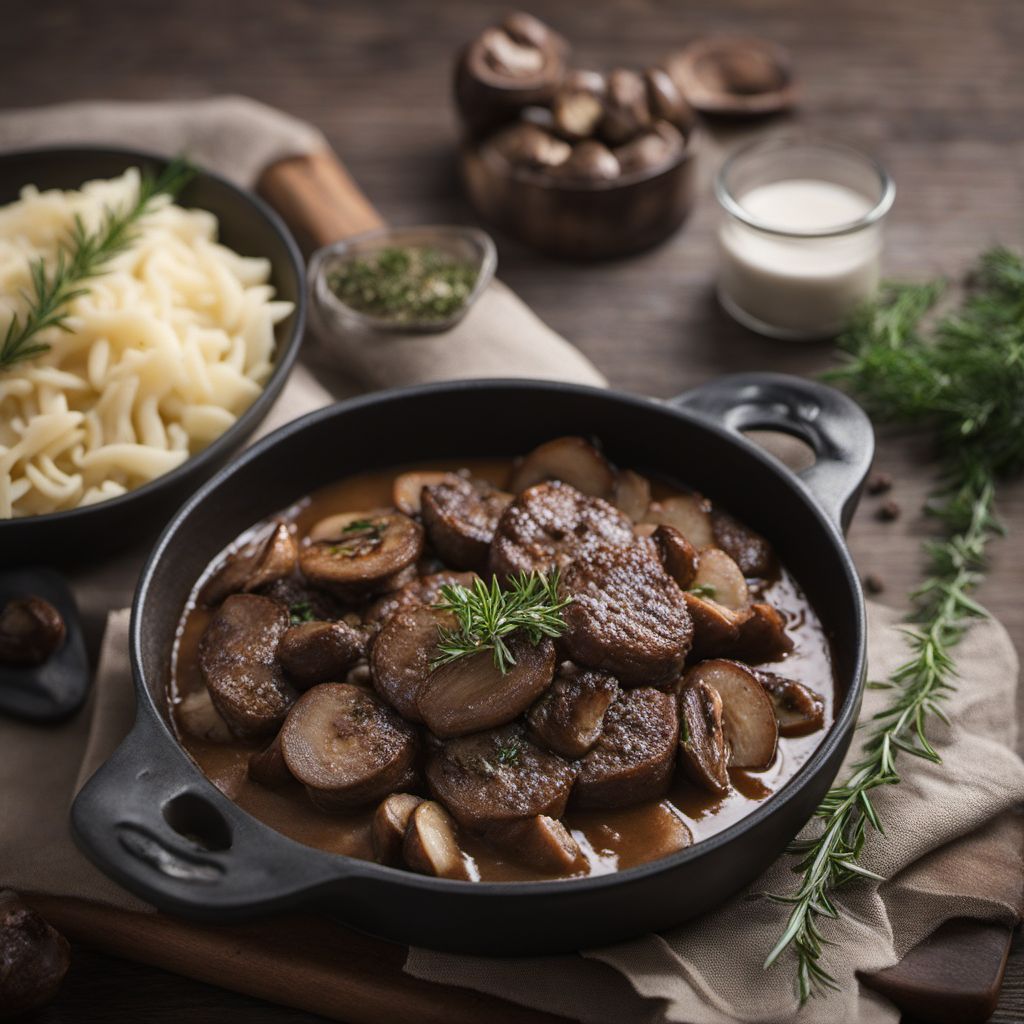 Kutjevački Srneći Medaljoni with Mushroom Sauce