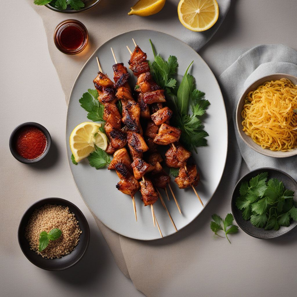 Kyrgyz-style Grilled Chicken Skewers