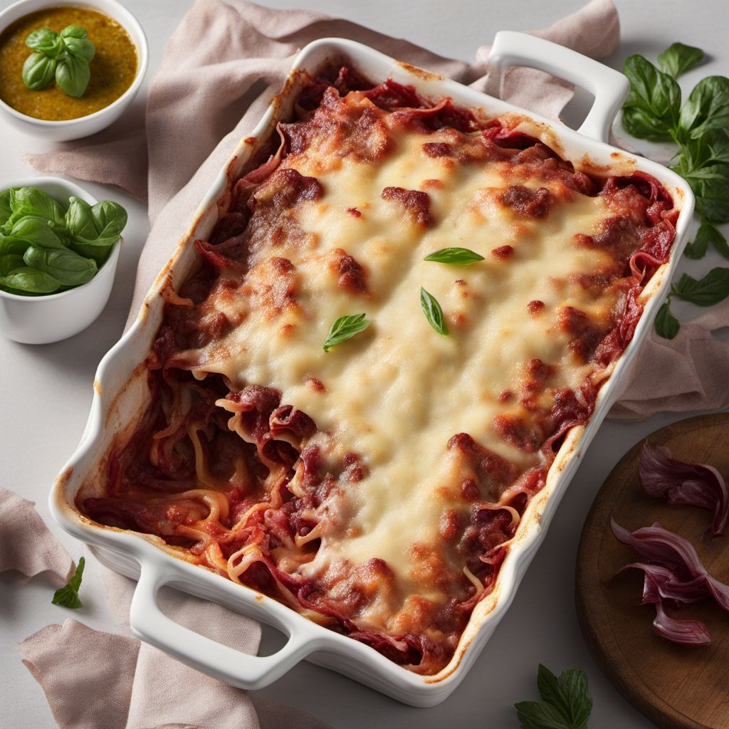 Lasagne with Radicchio and Sausage