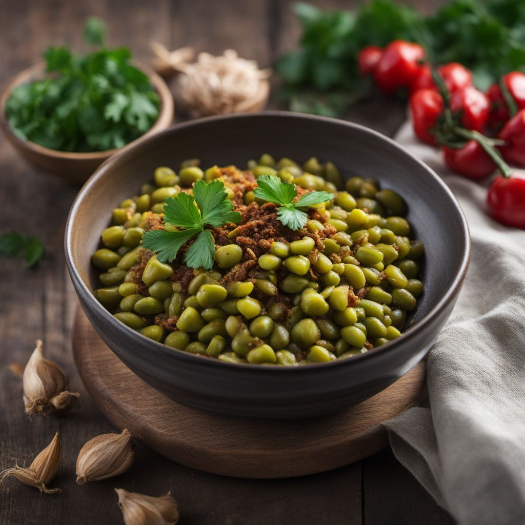 Lebanese Spiced Fava Beans with Garlic and Lemon