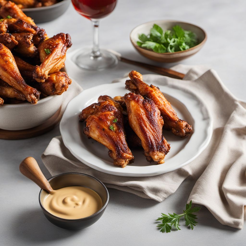 Lesotho-style Grilled Chicken Wings with Tangy White Sauce