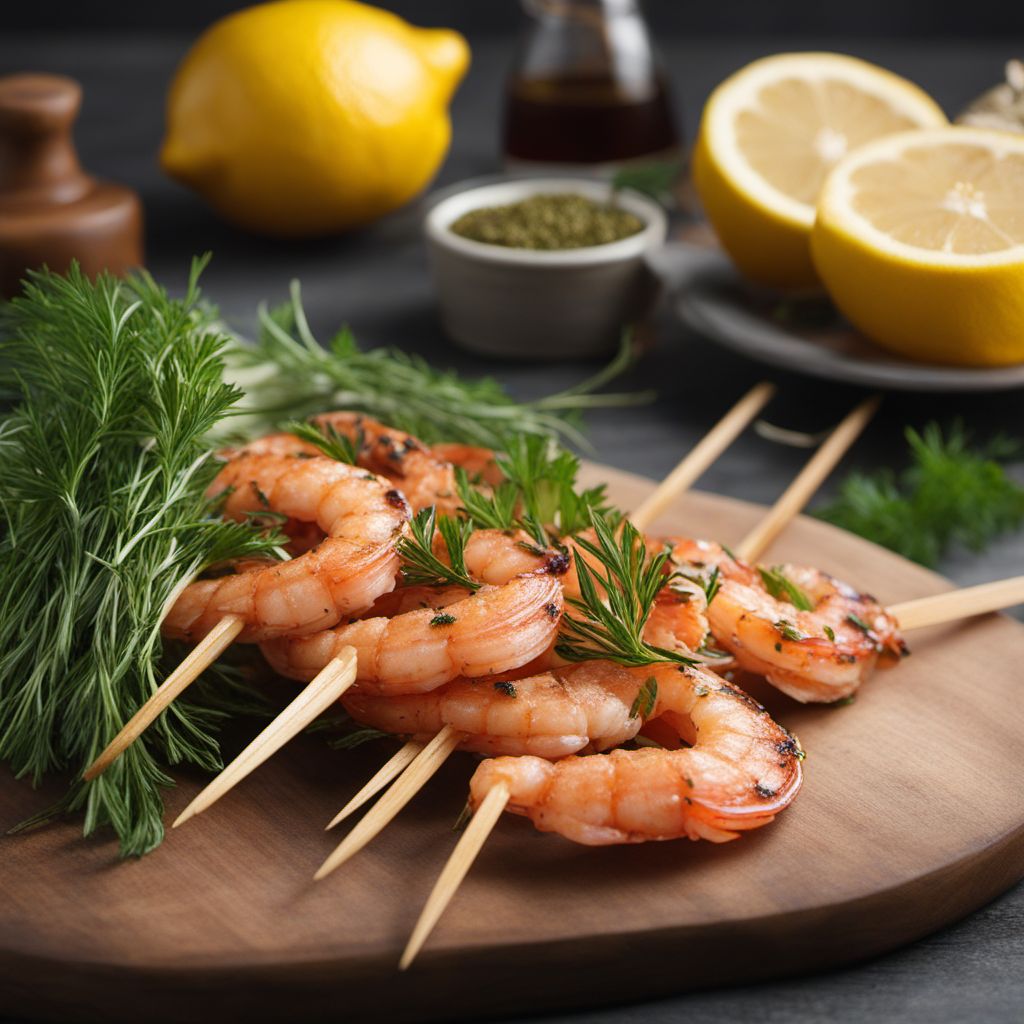 Luxembourgian-style Shrimp Skewers