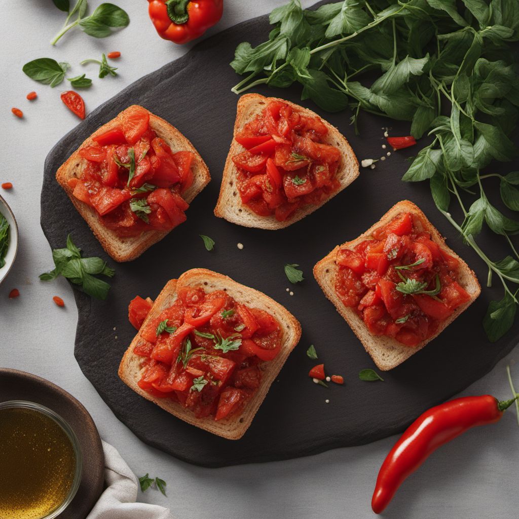 Macedonian Bruschetta with Ajvar