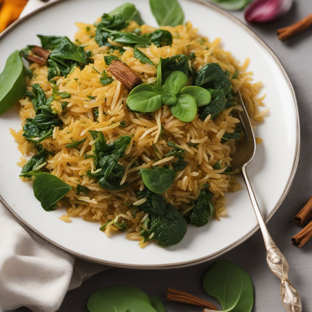 Malay-inspired Spinach Pulao