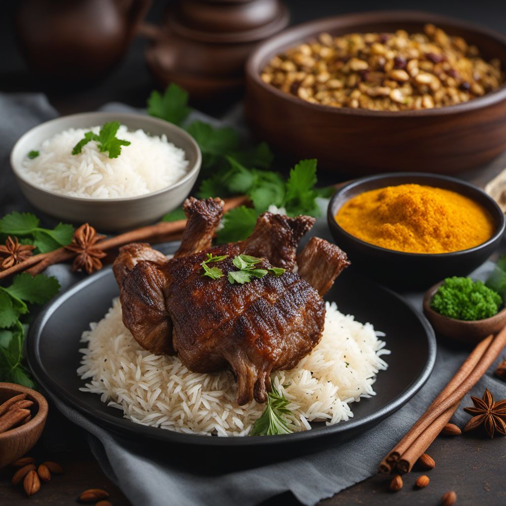 Mashuai - Traditional Omani Roasted Lamb with Rice