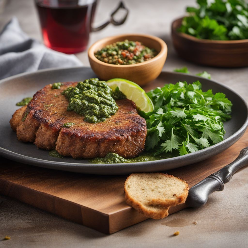 Milanesa de Peceto with Chimichurri Sauce