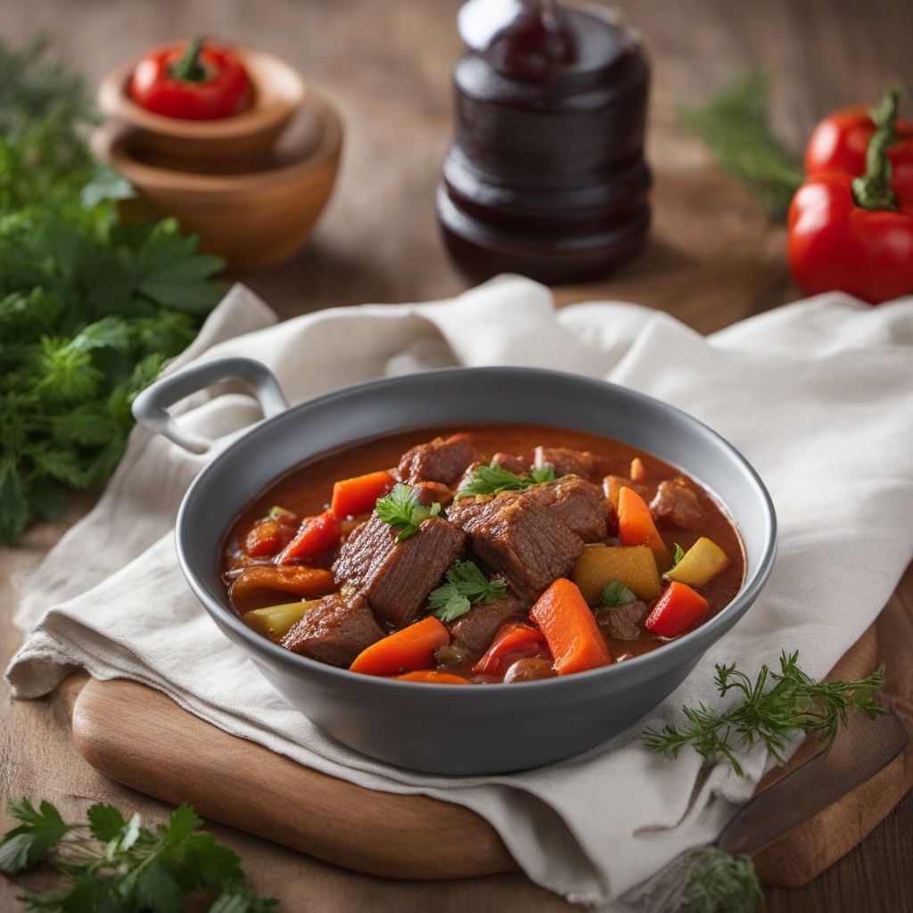 Moldovan Beef Stew with Vegetables