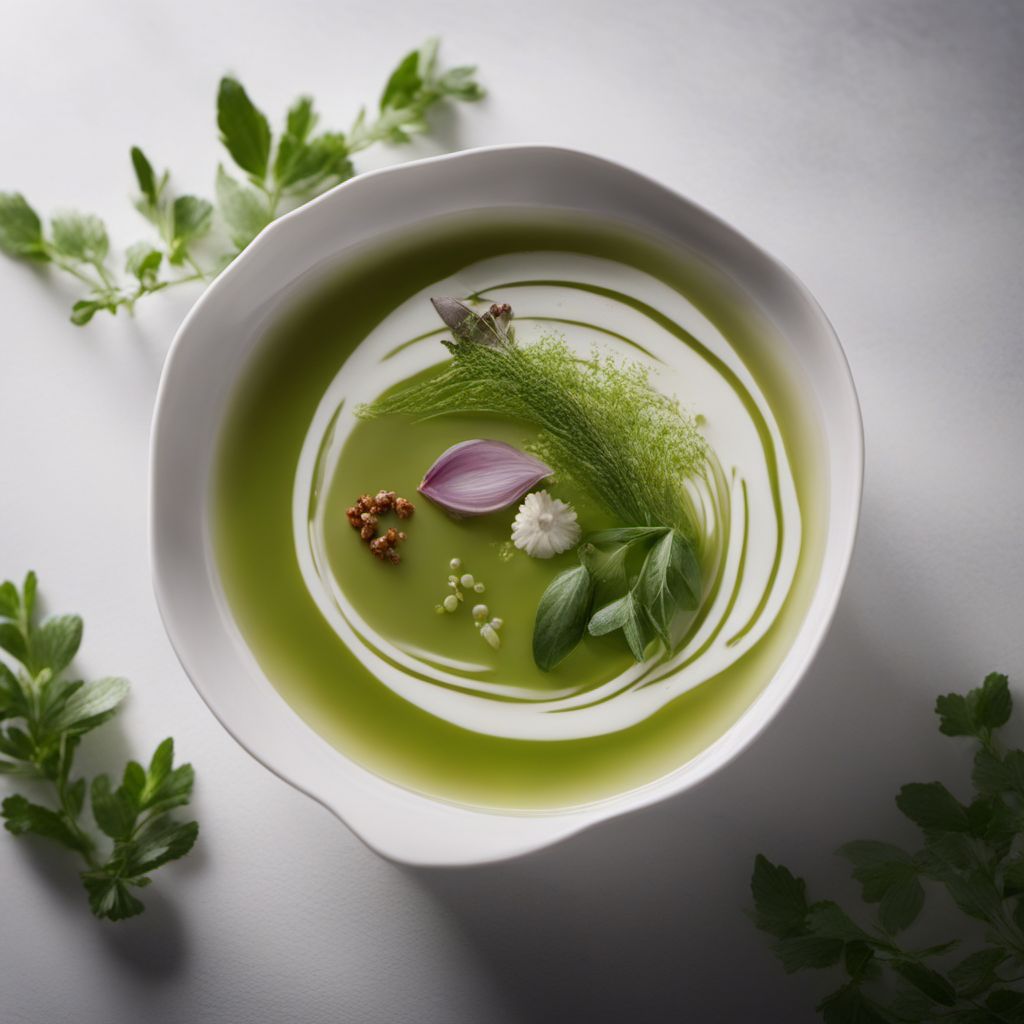 Molecular Gastronomy Garlic Soup