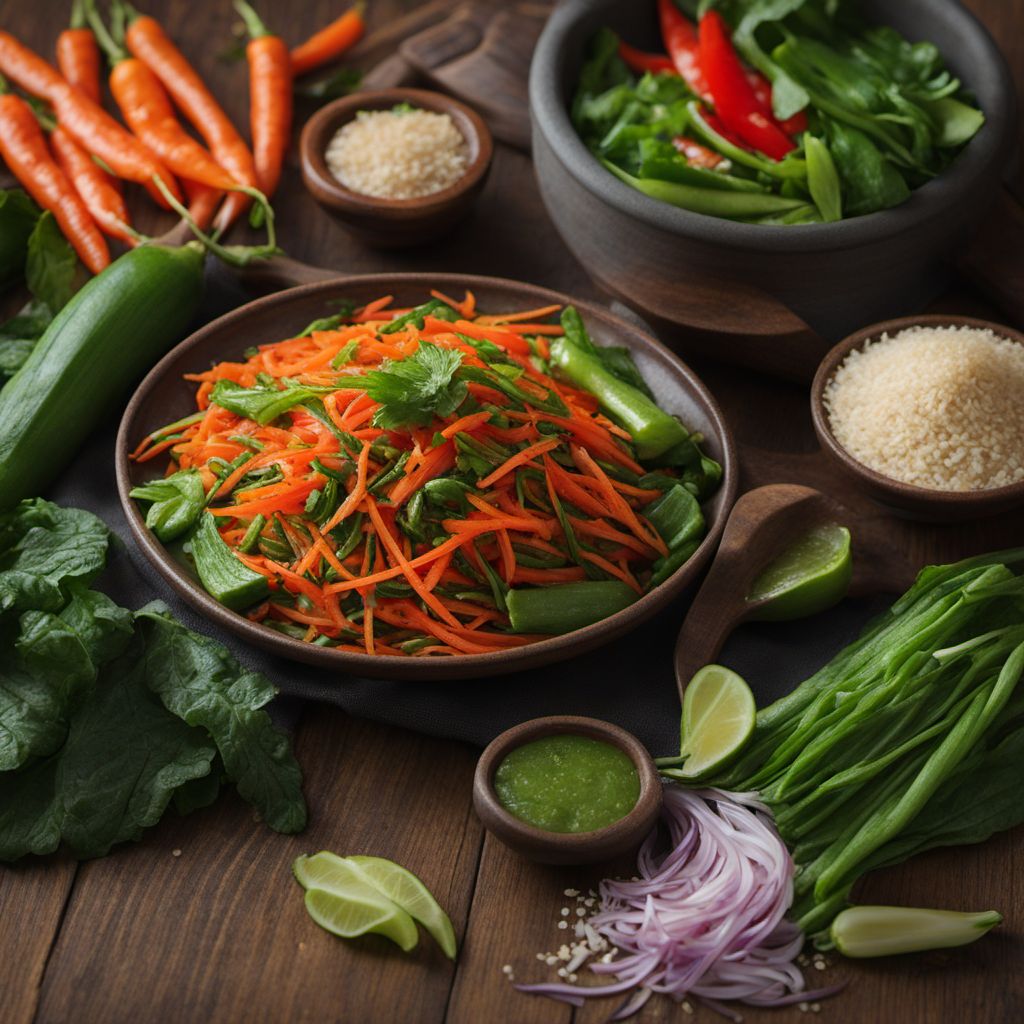 Mongolian-Inspired Callaloo Salad