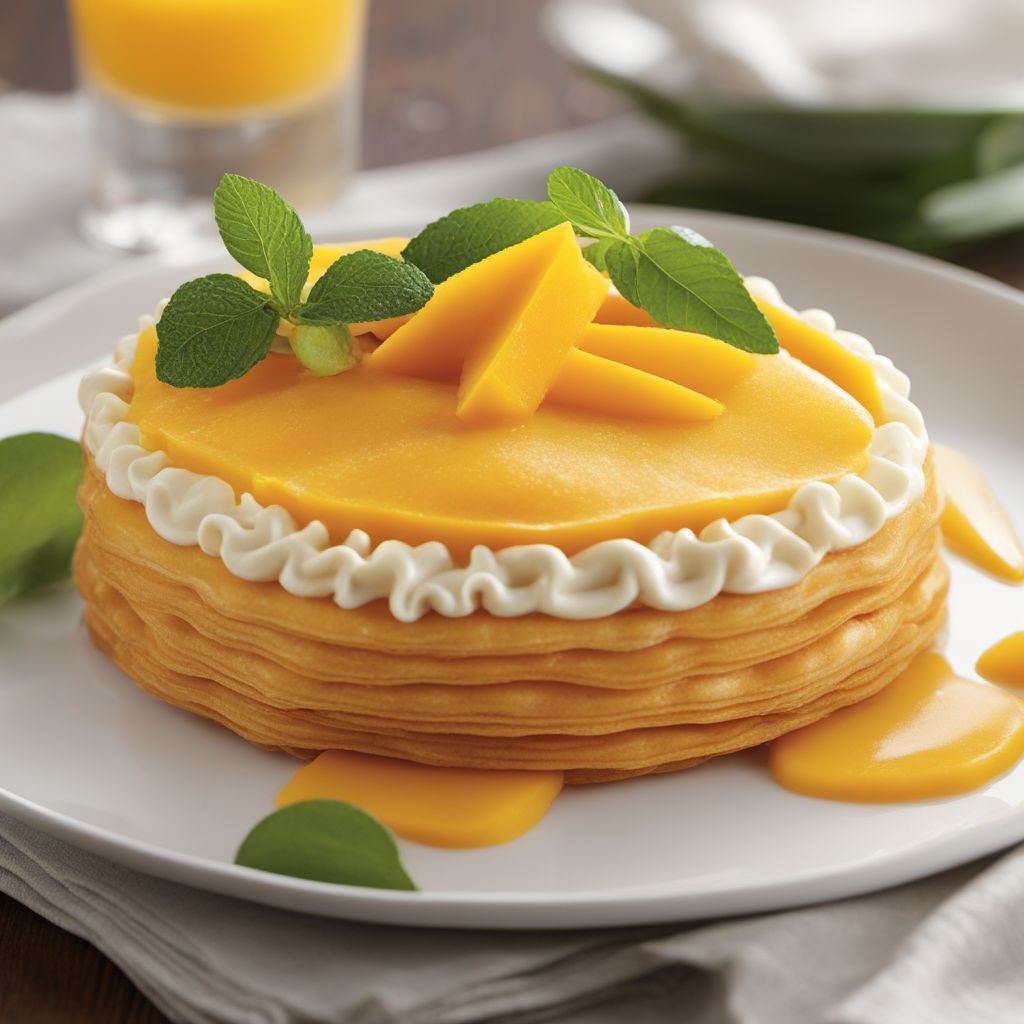 Montserratian Mango Napoleon Tort