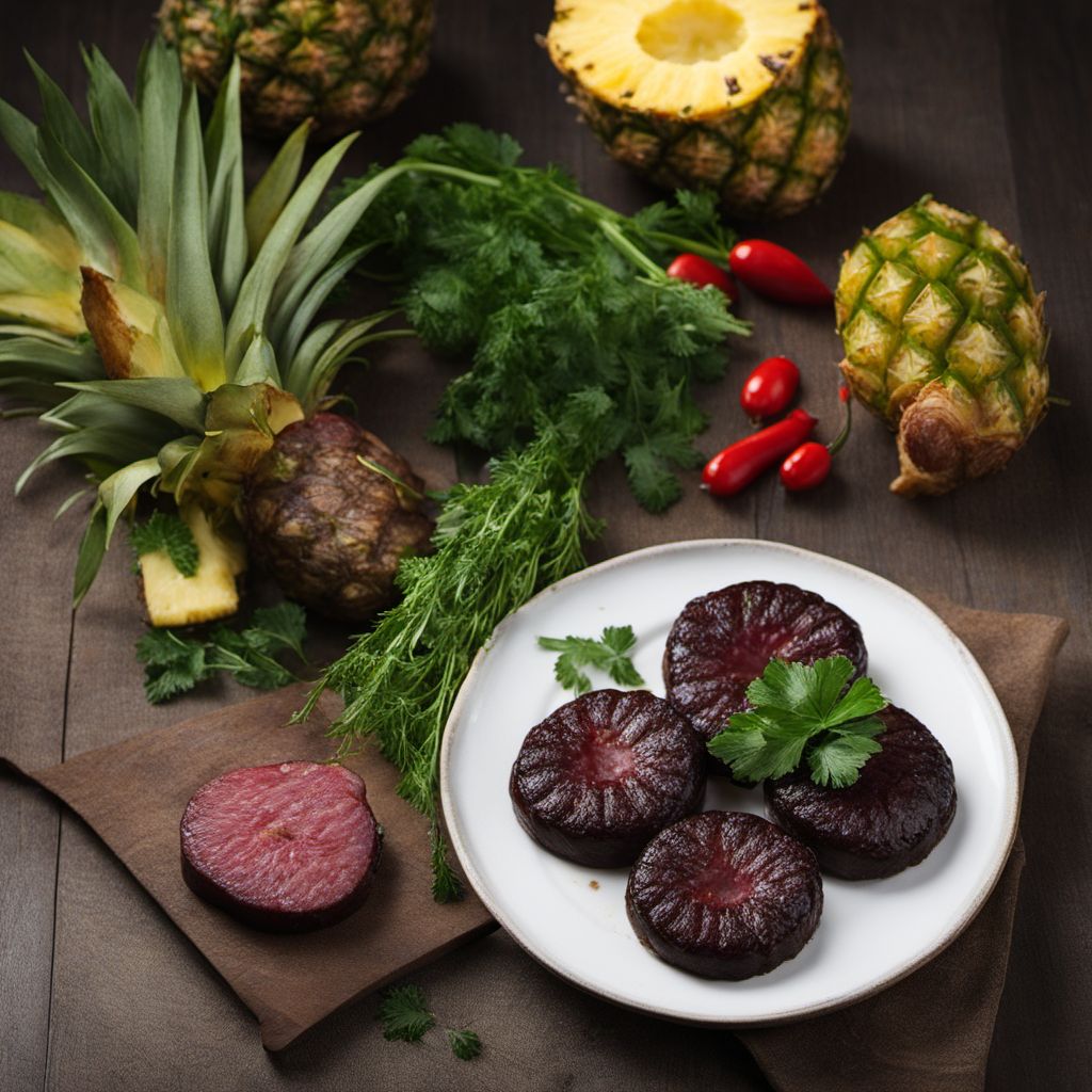 Morcela com Ananás (Blood Sausage with Pineapple)