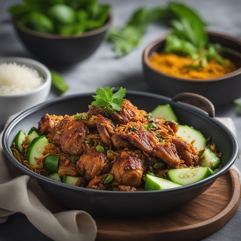 Nasi Bogana with Spiced Chicken and Fragrant Coconut Rice