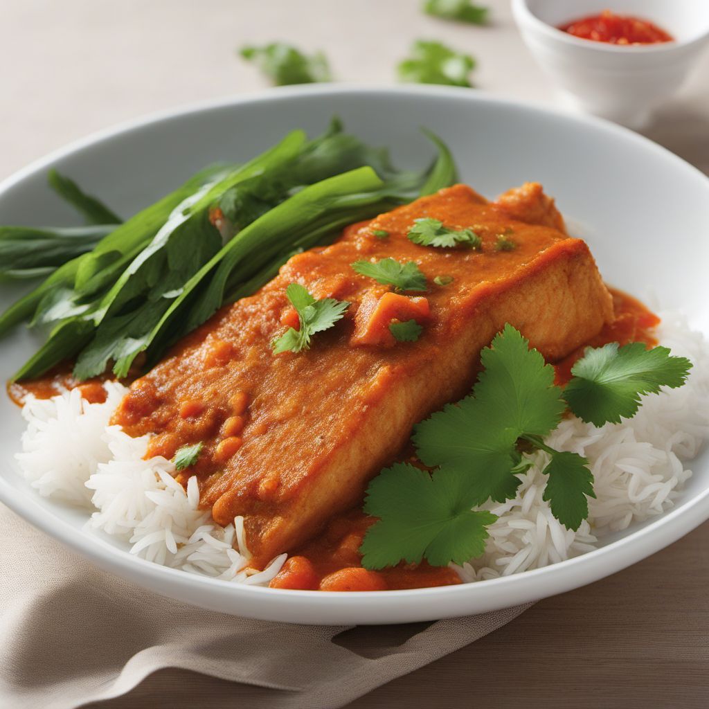 Nasi Dagang with Spicy Coconut Fish Curry