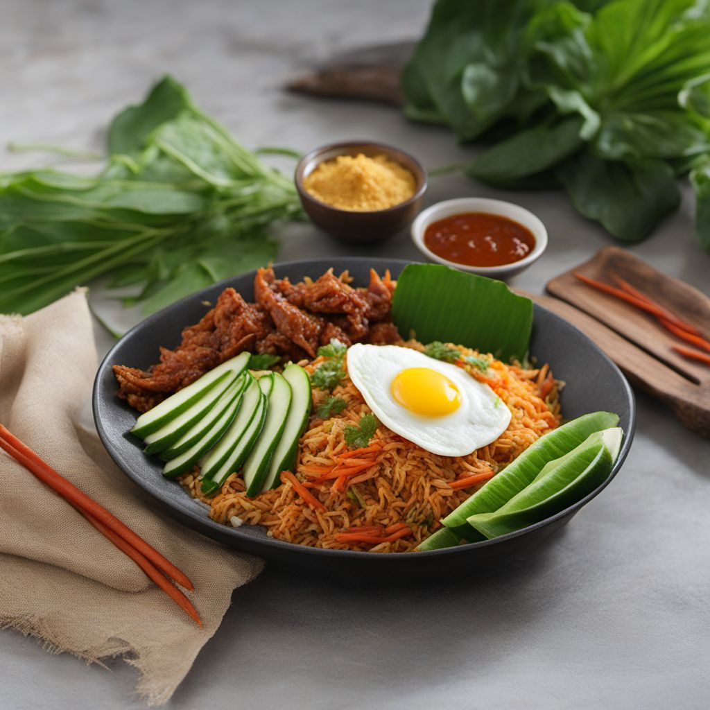 Nasi Tumpang - Indonesian Layered Rice Dish